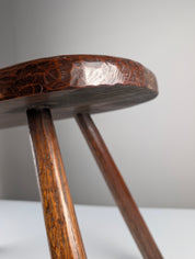 1940s_Hand-Carved_Wabi-Sabi_Hardwood_Bench_with_Organic_Live-Edge_Form