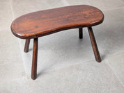 1940s_Hand-Carved_Wabi-Sabi_Hardwood_Bench_with_Organic_Live-Edge_Form