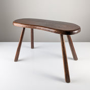 1940s_Hand-Carved_Wabi-Sabi_Hardwood_Bench_with_Organic_Live-Edge_Form