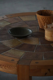 Sallingboe_Large_Round_Coffee_Table_in_Pine_and_Ceramic,_Denmark_1970s
