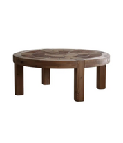 Sallingboe,_Large_Round_Coffee_Table_in_Pine_&_Ceramic,_Danish_Design,_1970s