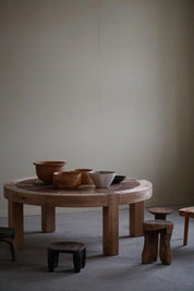 Sallingboe,_Large_Round_Coffee_Table_in_Pine_&_Ceramic,_Danish_Design,_1970s