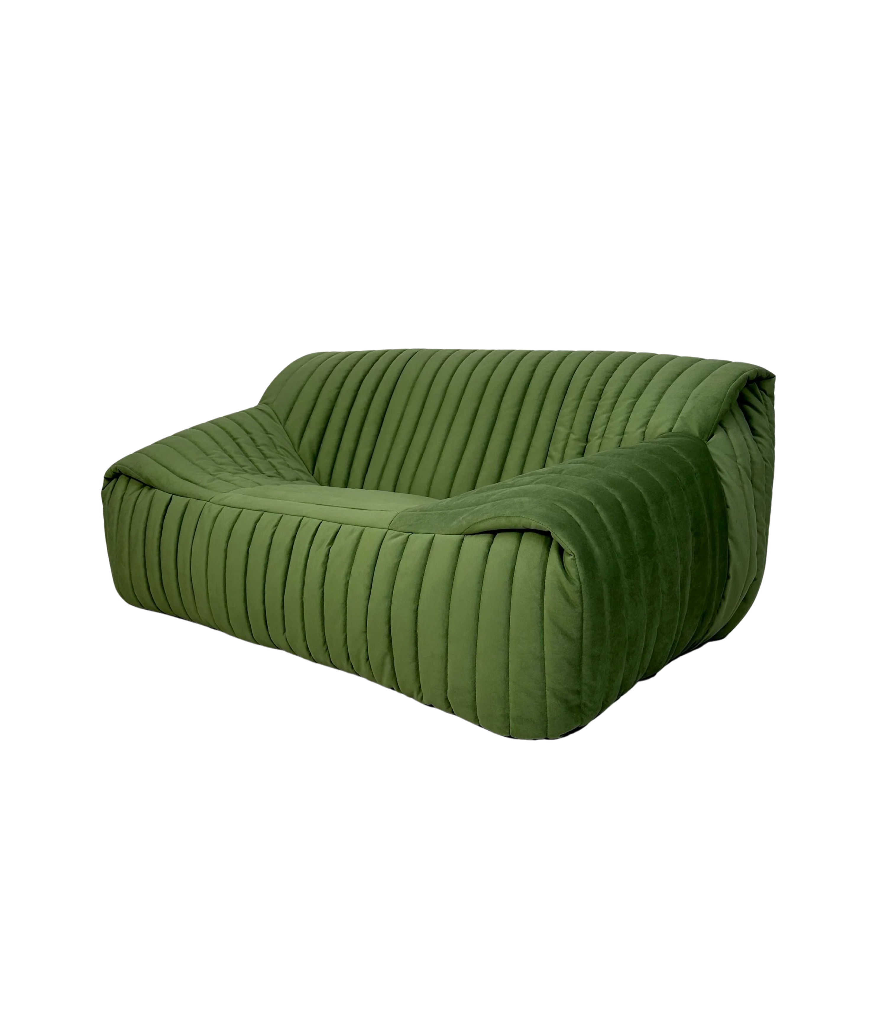 Sandra_Two-Seater_Sofa_by_Annie_Hiéronimus_for_Cinna,_Green_Velvet,_French_Design,_1970s