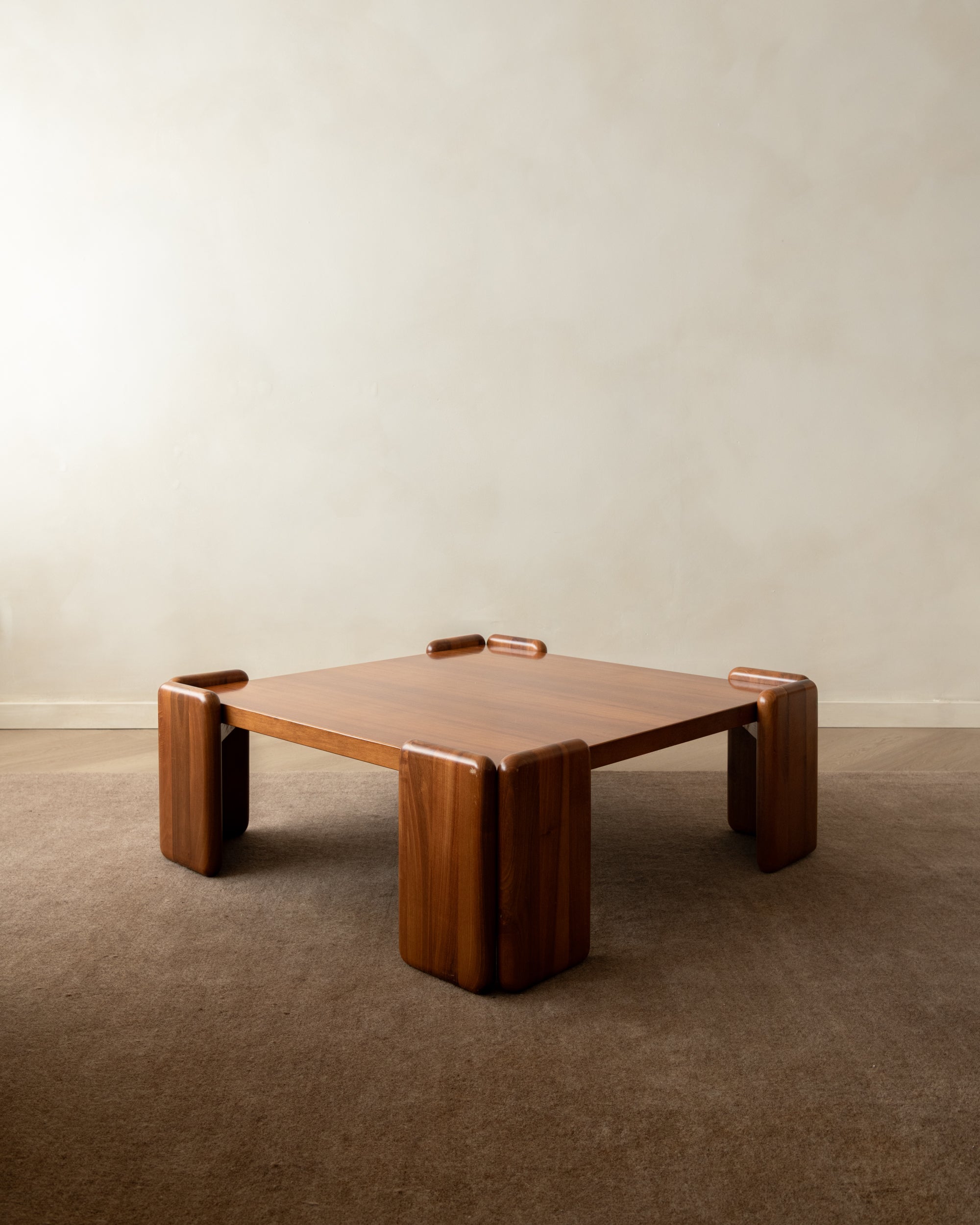 Mario_Marenco_Sapporo_Square_Coffee_Table_for_Mobil_Girgi_in_Walnut,_Italian_Modern_Design,_1970s