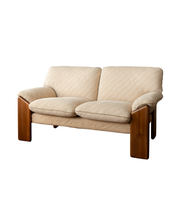 Sapporo_Two-Seater_Sofa_by_Mario_Marenco_for_Mobil_Girgi,_Walnut_&_Cream_Upholstery,_Italy,_1970s