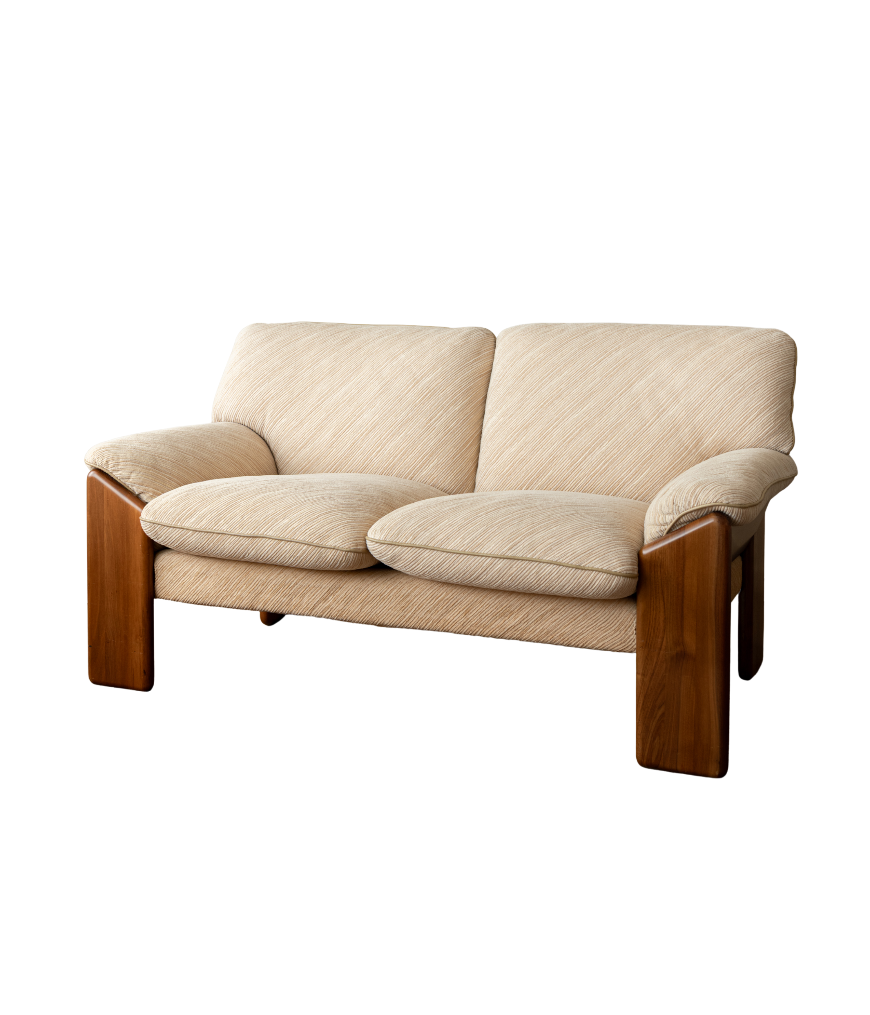 Sapporo_Two-Seater_Sofa_by_Mario_Marenco_for_Mobil_Girgi,_Walnut_&_Cream_Upholstery,_Italy,_1970s