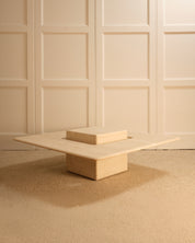 1980s_Saturne_Travertine_Coffee_Table_by_Claude_Berraldacci,_France
