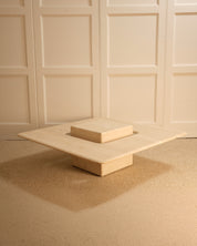 1980s_Saturne_Travertine_Coffee_Table_by_Claude_Berraldacci,_France