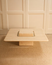 1980s_Saturne_Travertine_Coffee_Table_by_Claude_Berraldacci,_France
