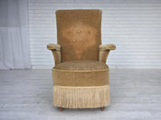 Scandinavian_Armchair,_Furniture_Velour_&_Ash_Wood,_1950s_Denmark