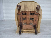 Scandinavian_Armchair,_Furniture_Velour_&_Ash_Wood,_1950s_Denmark