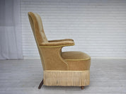Scandinavian_Armchair,_Furniture_Velour_&_Ash_Wood,_1950s_Denmark