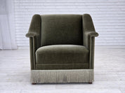 Scandinavian_Armchair,_Green_Velour_Upholstery_&_Beech_Wood_Frame_1970s_Denmark