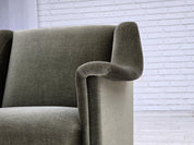 Scandinavian_Armchair,_Green_Velour_Upholstery_&_Beech_Wood_Frame_1970s_Denmark