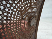 Modern_Armchair_in_Salmon_Pink_Velour_with_Mesh_Detail,_1950s,_Denmark