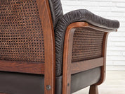 Scandinavian_Armchair,_Upholstered_Seat_&_Wood_Frame,_1970s_Denmark