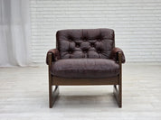 Scandinavian_Armchair,_Upholstered_&_Wood_Frame,_1970s_Denmark