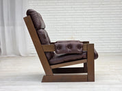 Scandinavian_Armchair,_Upholstered_&_Wood_Frame,_1970s_Denmark
