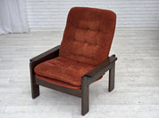 Scandinavian_Armchair,_Upholstered_&_Wood_Frame,_1970s_Denmark
