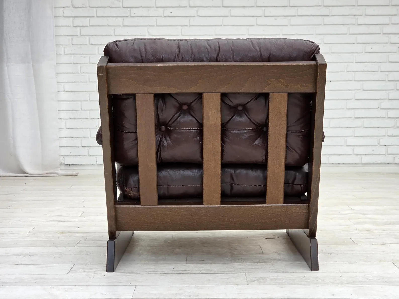 Scandinavian_Armchair,_Upholstered_&_Wood_Frame,_1970s_Denmark