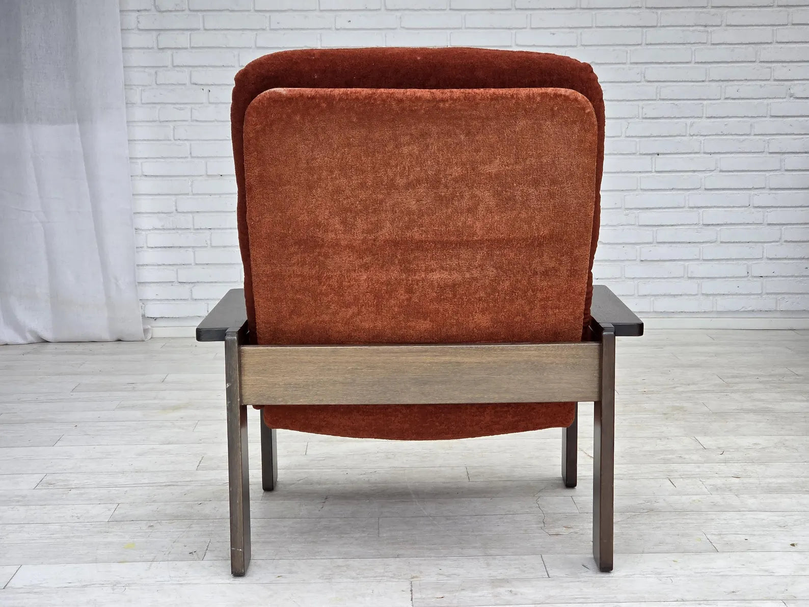 Scandinavian_Armchair,_Upholstered_&_Wood_Frame,_1970s_Denmark