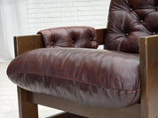 Scandinavian_Armchair,_Upholstered_&_Wood_Frame,_1970s_Denmark