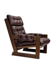 Scandinavian_Armchair,_Upholstered_&_Wood_Frame,_1970s_Denmark