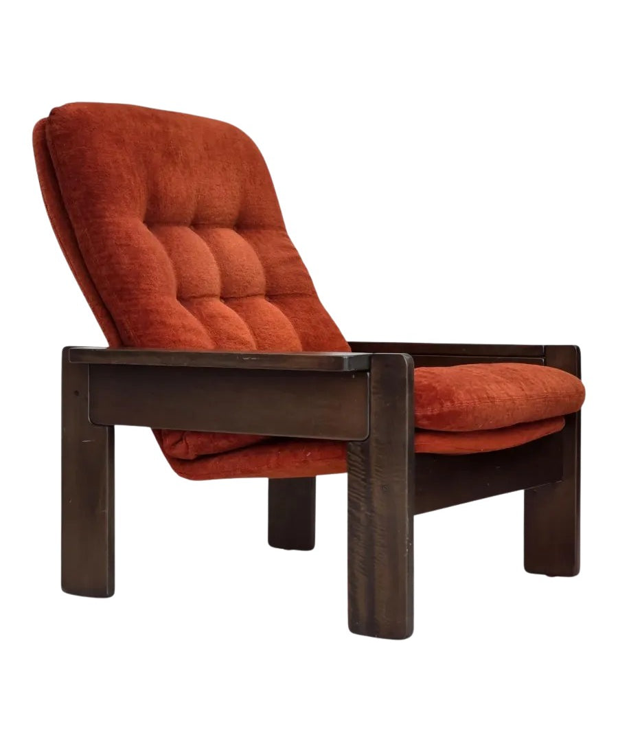 Scandinavian_Armchair,_Upholstered_&_Wood_Frame,_1970s_Denmark