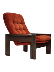 Scandinavian_Armchair,_Upholstered_&_Wood_Frame,_1970s_Denmark