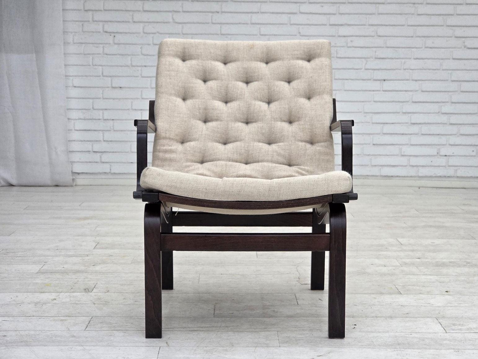 Scandinavian_Modern_Wool_Armchair_with_Beech_Frame,_1970s,_Scandinavia