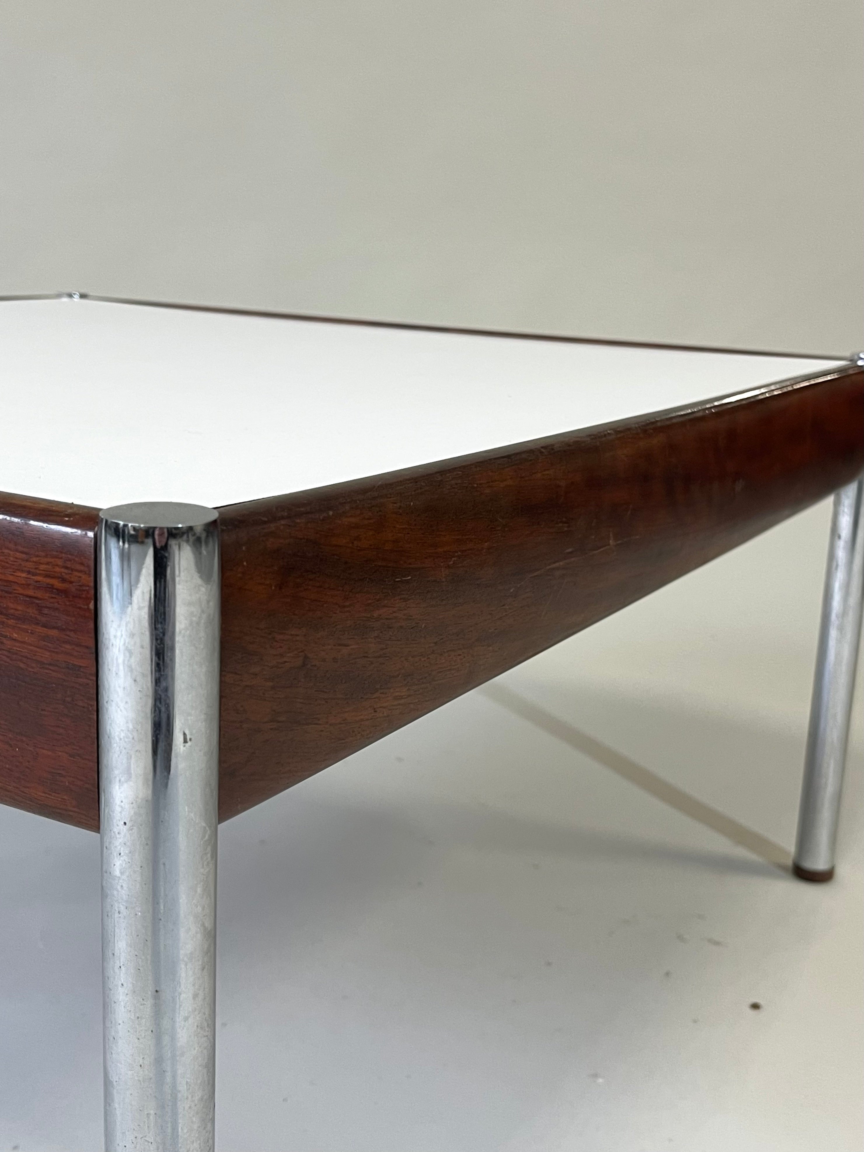 Square_Scandinavian_Coffee_Table_with_Chrome_Legs_and_Teak_Details,_1960s,_Scandinavia