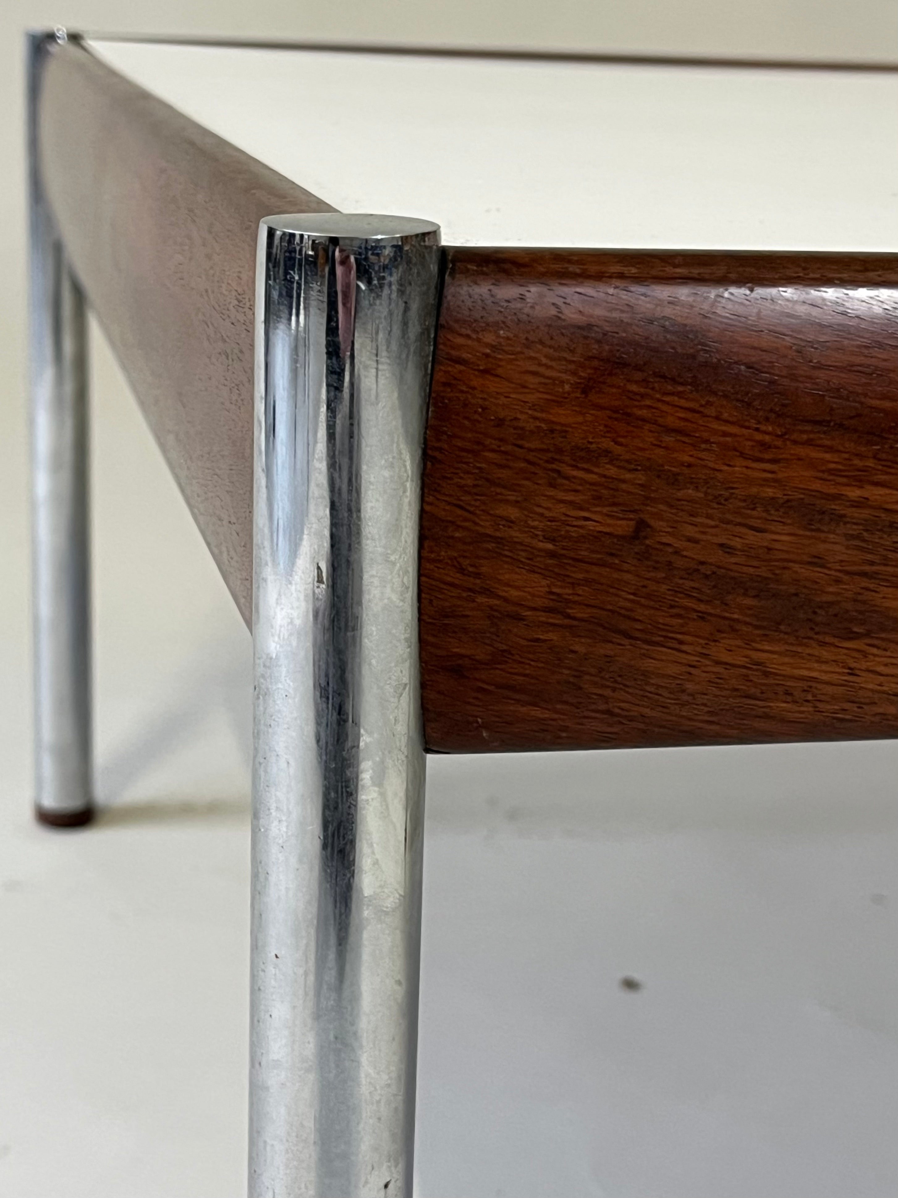 Square_Scandinavian_Coffee_Table_with_Chrome_Legs_and_Teak_Details,_1960s,_Scandinavia