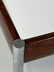 Square_Scandinavian_Coffee_Table_with_Chrome_Legs_and_Teak_Details,_1960s,_Scandinavia