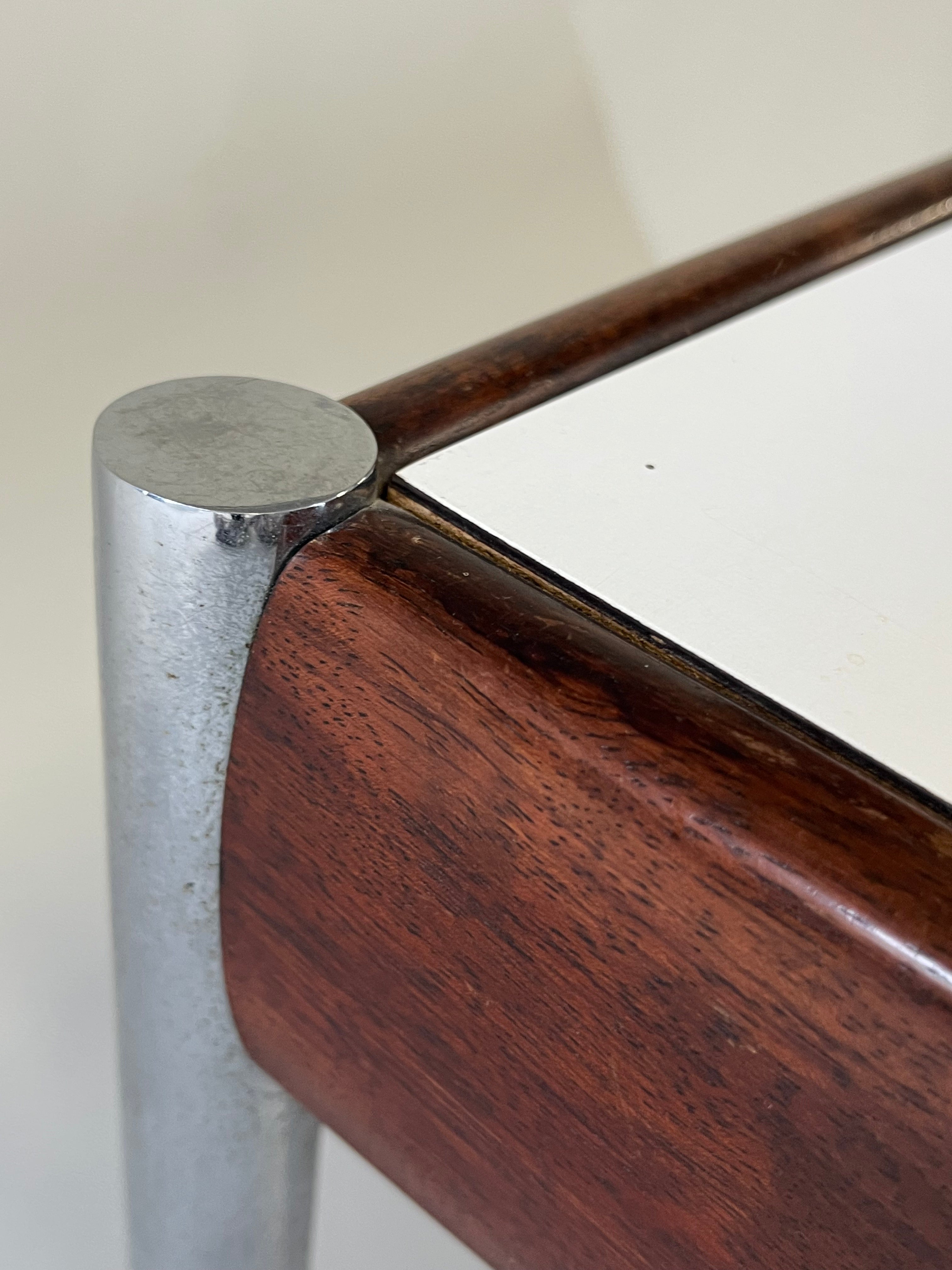 Square_Scandinavian_Coffee_Table_with_Chrome_Legs_and_Teak_Details,_1960s,_Scandinavia