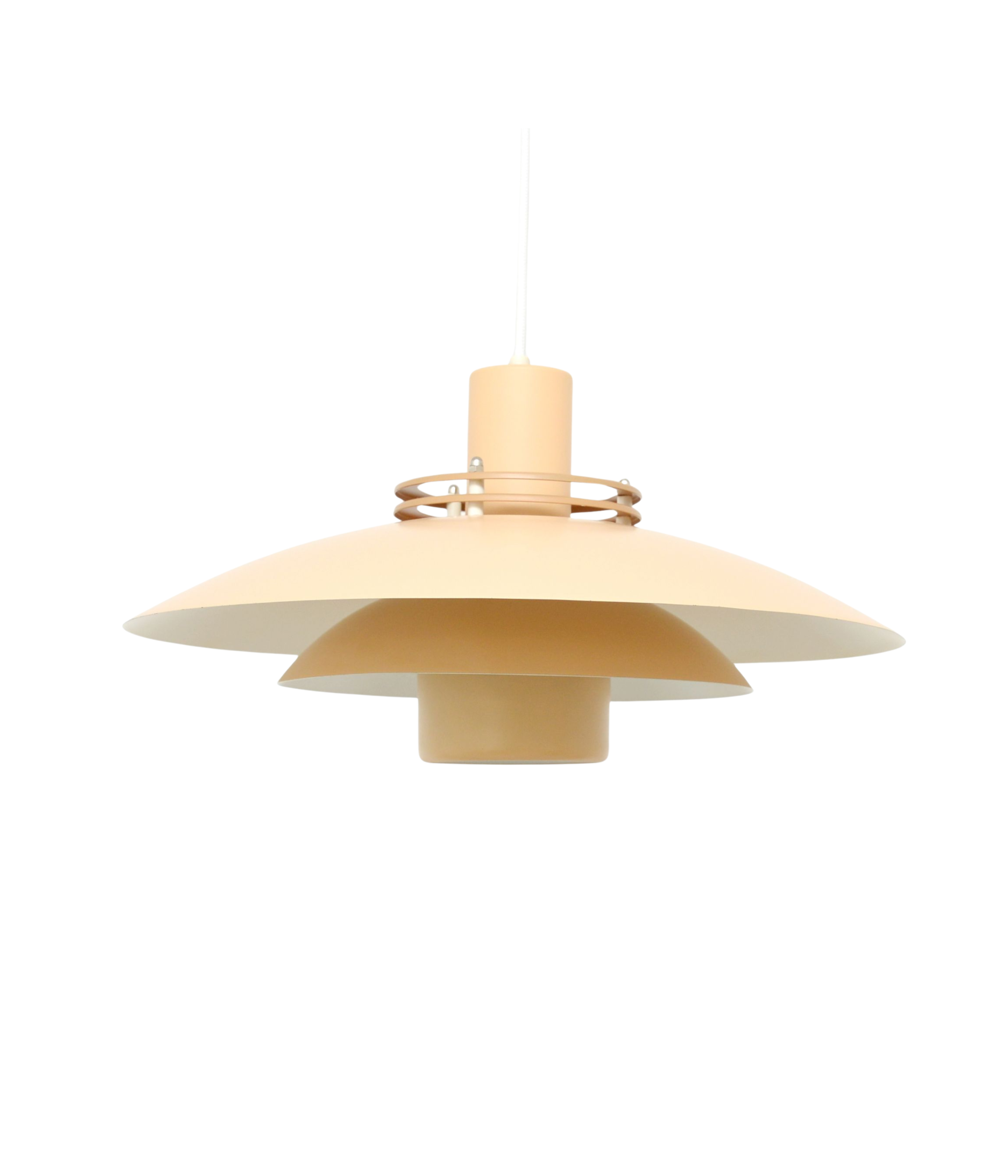 Scandinavian_“Form_Light”_Pendant_Lamp_in_Peach,_Denmark_1970s