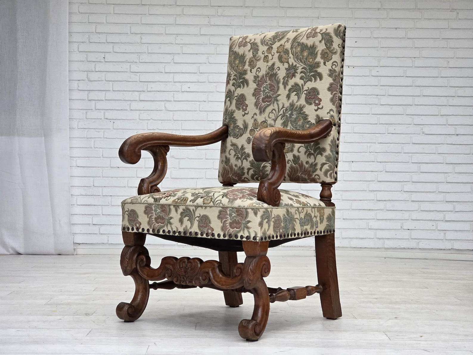 Scandinavian_High_Back_Oak_Armchair,_1950s,_Nordic