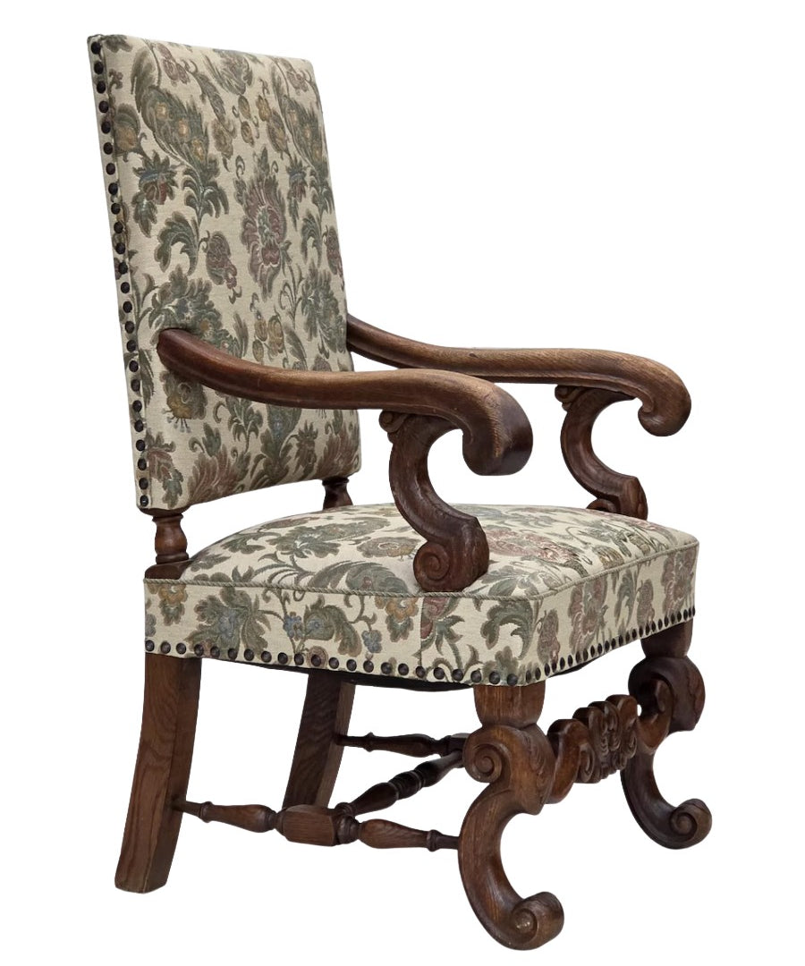 Scandinavian_High_Back_Oak_Armchair,_1950s,_Nordic