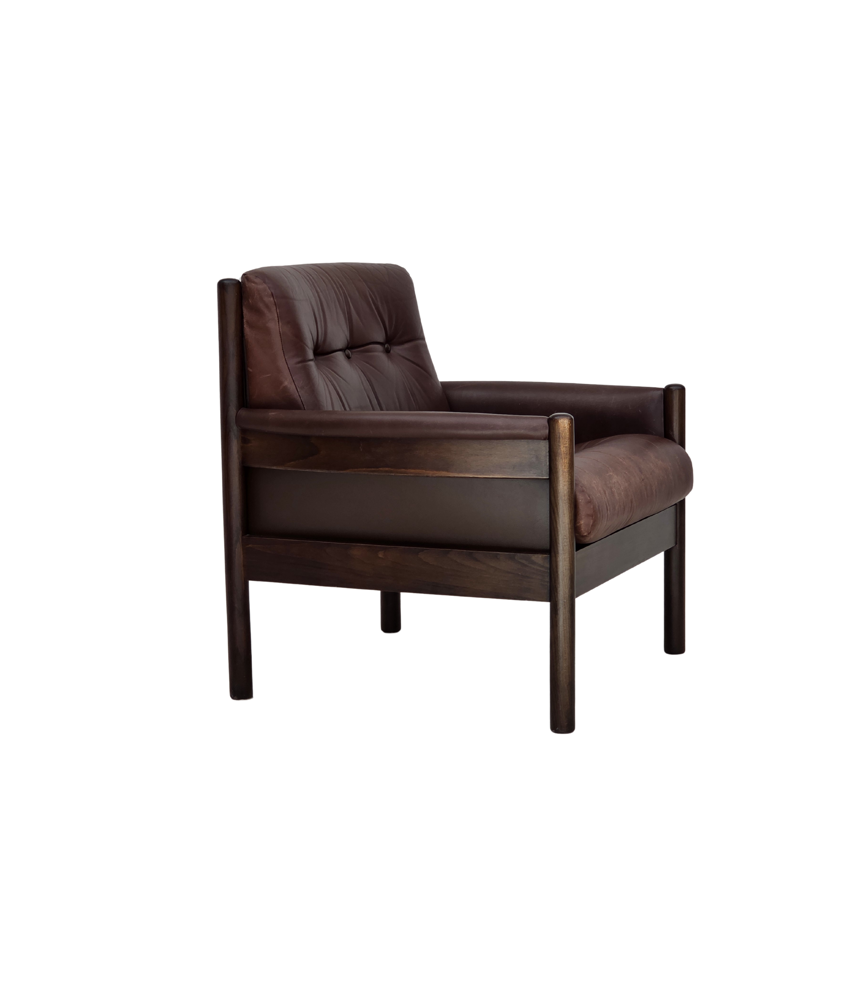 Scandinavian_Lounge_Armchair_in_Brown_Leather_and_Dark_Beech,_Denmark_or_Sweden,_1970s