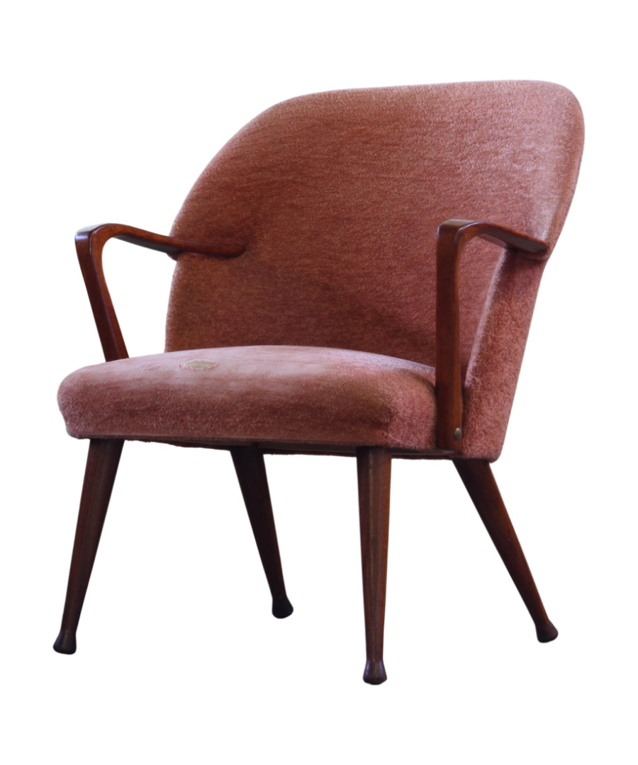 Scandinavian_Mid-Century_Teak_Armchair_with_Curved_Armrests,_Likely_Norway,_1950s-1960s