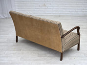 1950s_Danish_Two_Seater_Sofa_in_Green_Fabric,_Denmark
