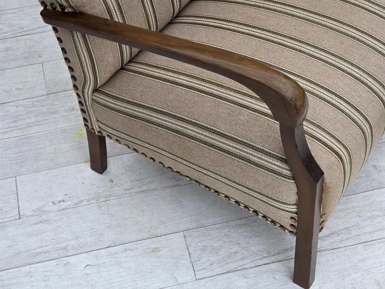 1950s_Danish_Two_Seater_Sofa_in_Green_Fabric,_Denmark