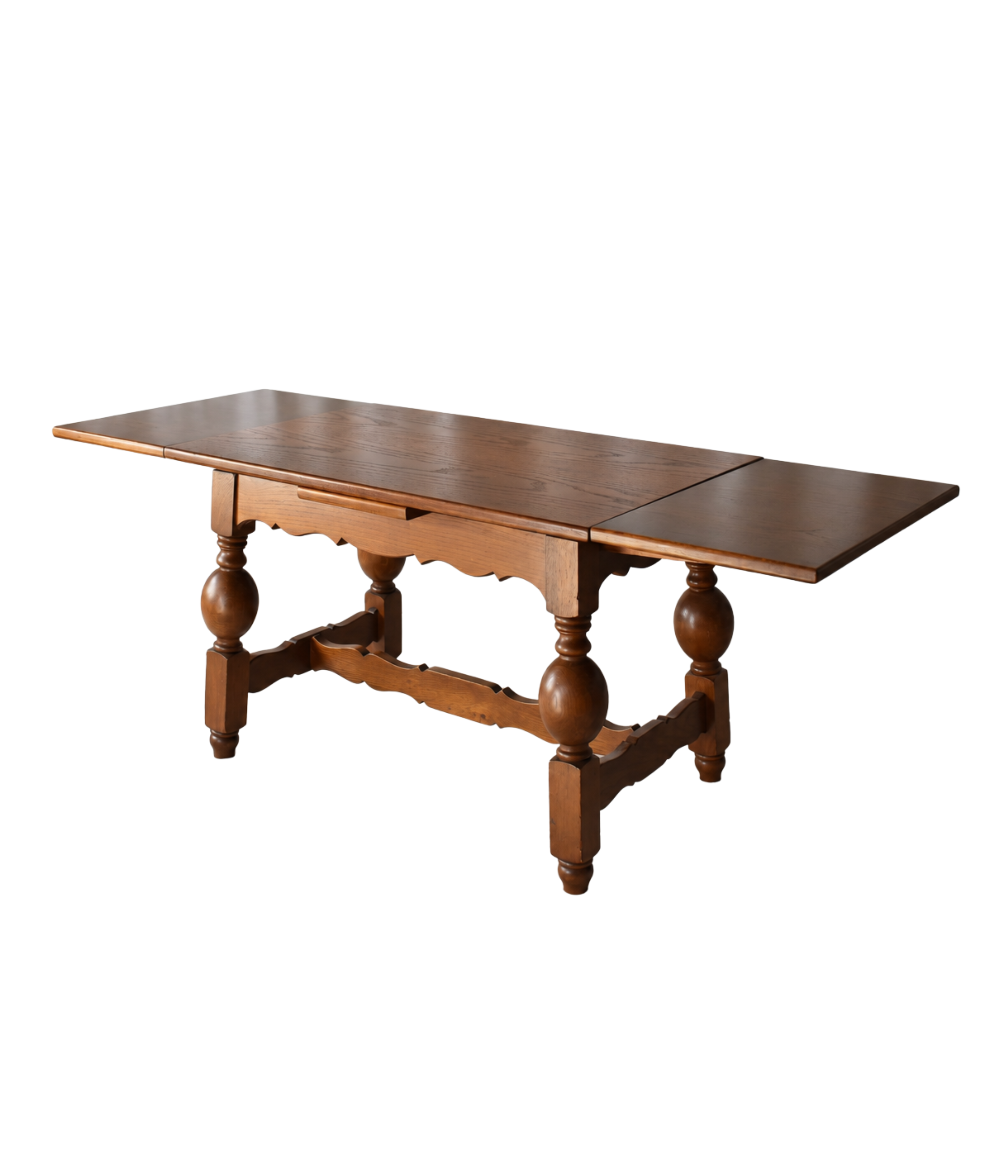 Scandinavian_Modern_Oak_Draw-Leaf_Extending_Coffee_Table_with_Baluster_Legs,_circa_1960s-1970s