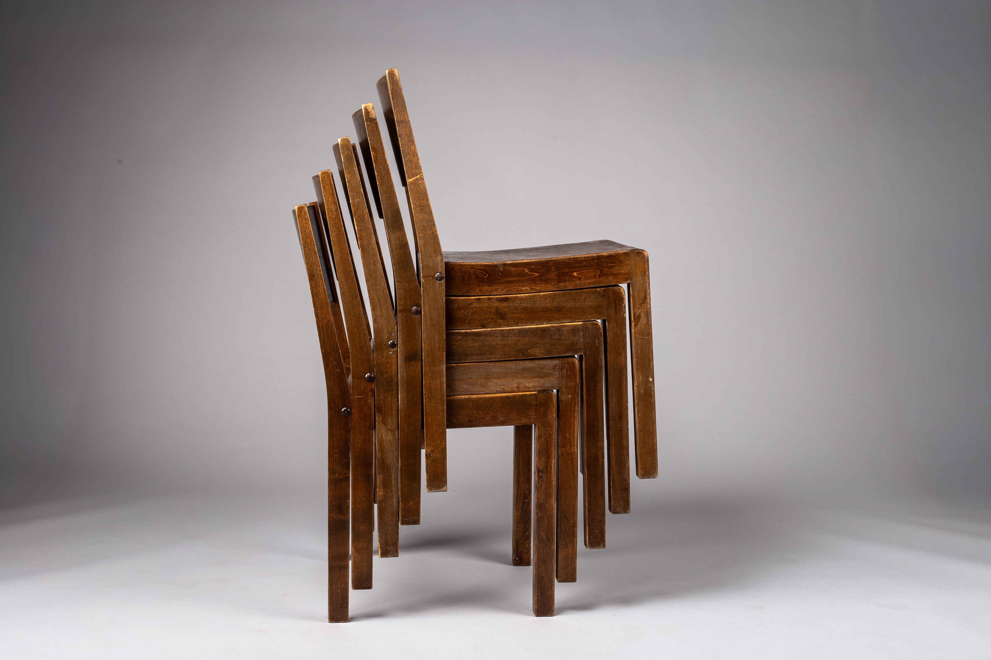 Set_of_5_Sven_Markelius_Birch_Stacking_Chairs,_1930s