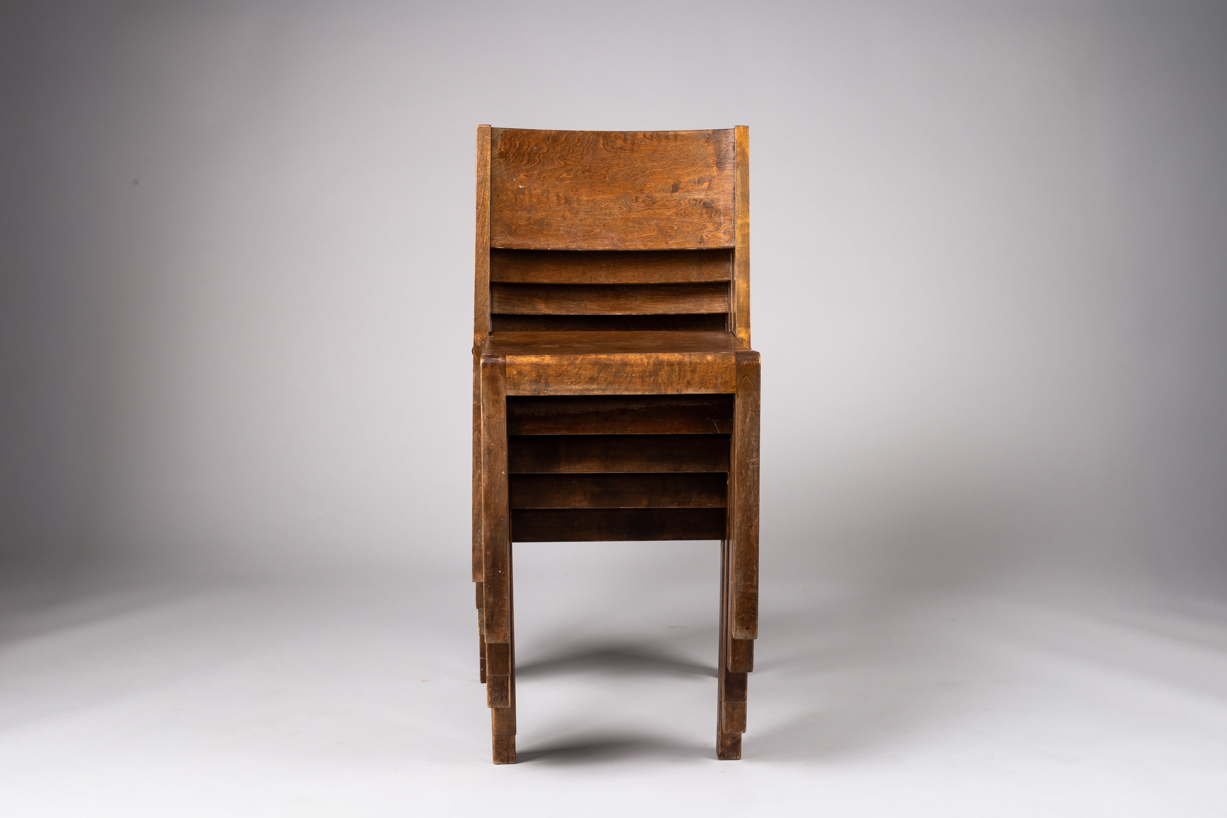 Set_of_5_Sven_Markelius_Birch_Stacking_Chairs,_1930s