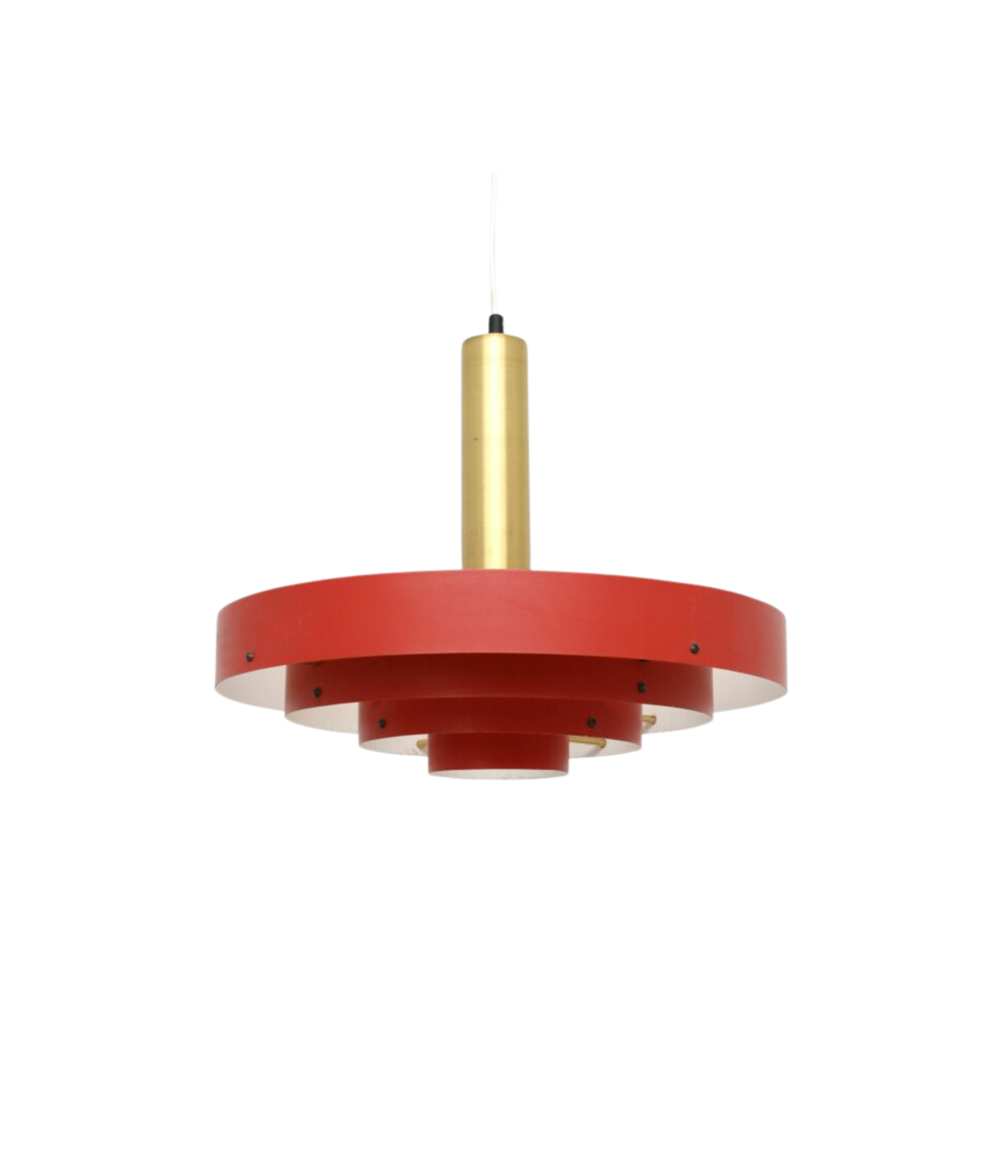 Scandinavian_Red_and_Gold_Multi-Shade_Pendant_Lamp,_1960s