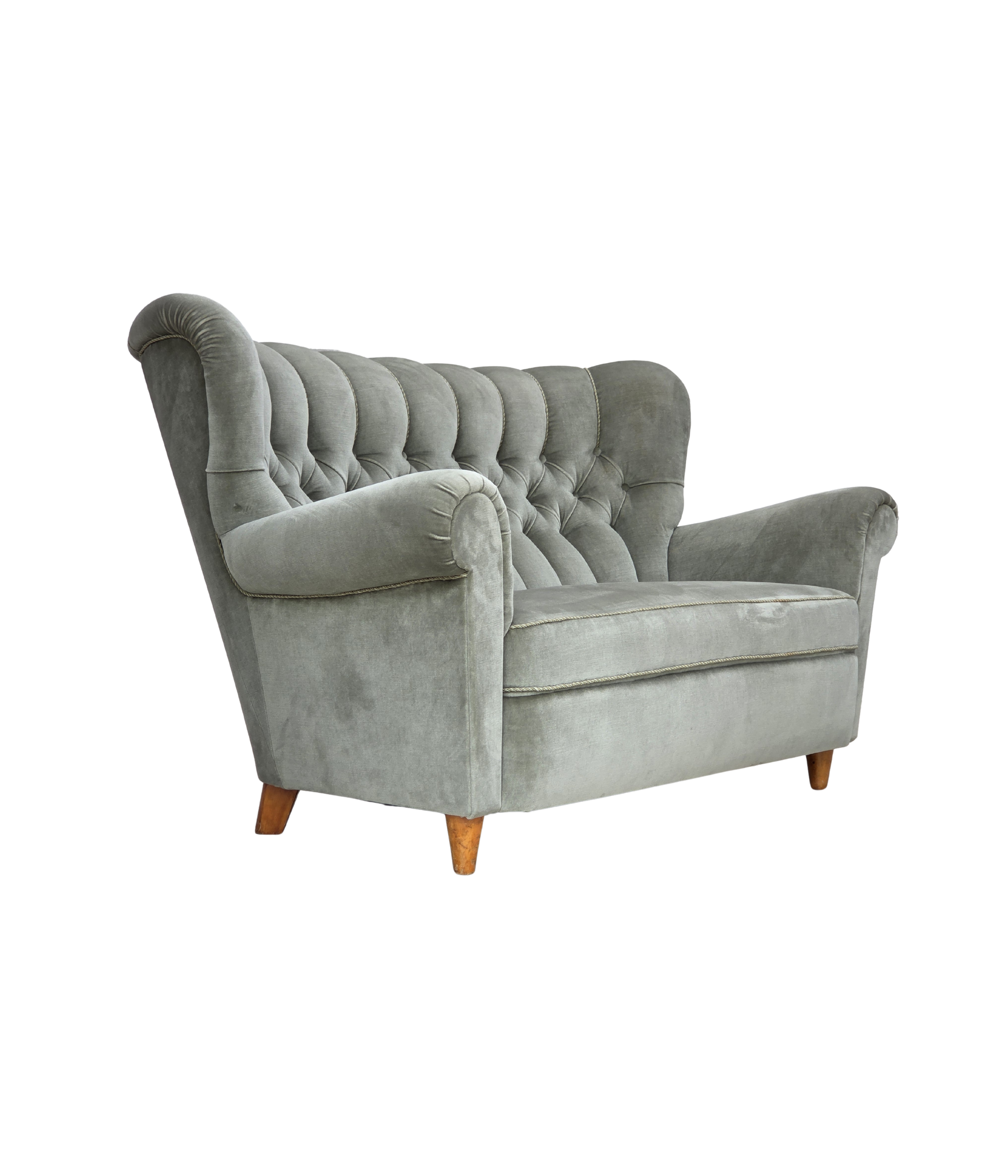 Scandinavian_Two-Seater_Sofa_in_Light_Green_Velour_and_Ash_Wood,_1960s