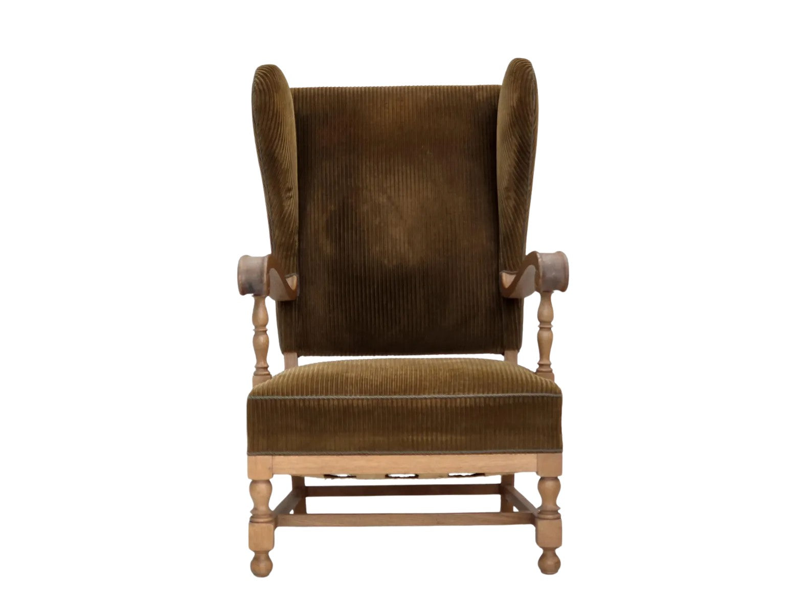 Scandinavian_Wingback_Armchair,_Corduroy_Upholstery_&_Oak,_1970s_Denmark