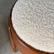 Sculptural_Ash_Wood_Stool_with_Dedar_Milano_Bouclé_Ivory_by_FORME