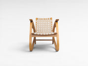 Functionalist_Bentwood_Lounge_Chair_by_Jan_Vaněk_with_Ivory_Woven_Straps,_Czechoslovakia,_1930s