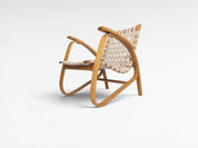 Functionalist_Bentwood_Lounge_Chair_by_Jan_Vaněk_with_Ivory_Woven_Straps,_Czechoslovakia,_1930s